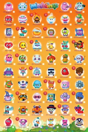 Moshi Monsters Tick Chart 2 [PLAKAT]