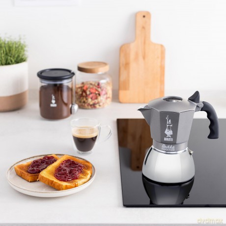 Bialetti - Brikka Induction 4 Cup Espresso maker Black, Silver