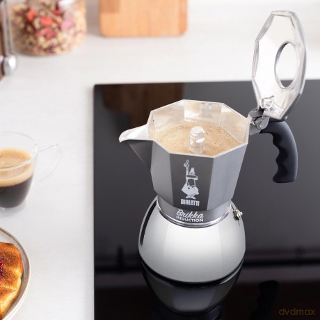 Bialetti - Brikka Induction 4 Cup Espresso maker Black, Silver