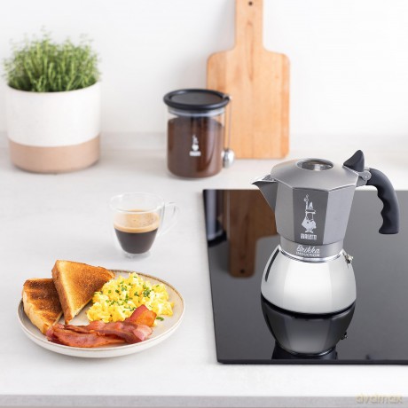 Bialetti - Brikka Induction 4 Cup Espresso maker Black, Silver