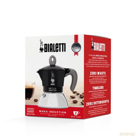 Bialetti - Moka Induction Edition 2.0 - 2 Cups - Black (6932)