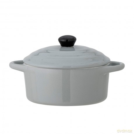 Bloomingville - Thanos Serving Pot w/Lid, Grey, Stoneware (82057703)