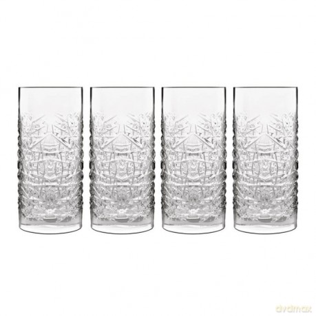 Luigi Bormioli - Mixology Textures Longdrink Glass - 4 Pack (12420-02)