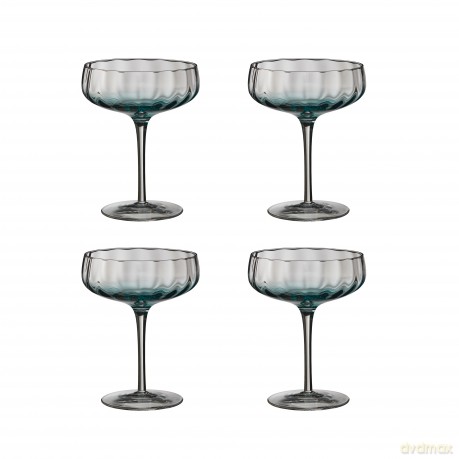 SHOLM - 4 pcs - Sonja champagne/cocktail glas - Petrol (16454ep)