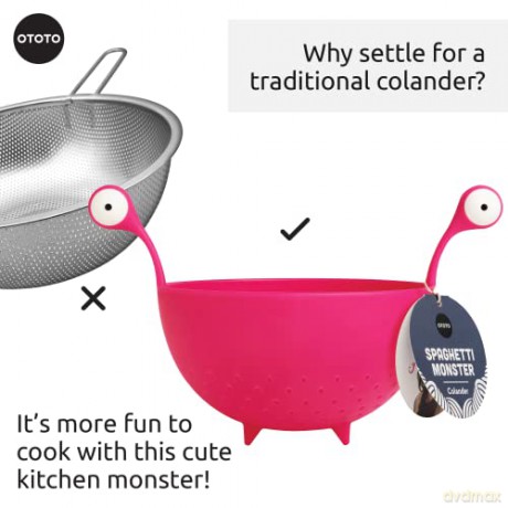 OTOTO - Spaghetti Monster Colander - Pink (OT950)