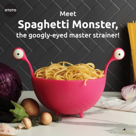OTOTO - Spaghetti Monster Colander - Pink (OT950)