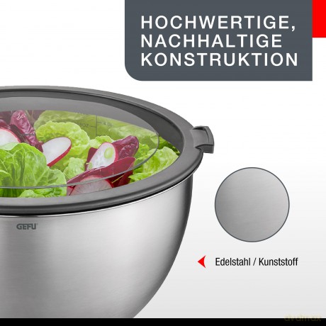 Gefu - Set of bowls MONDI, 3 pcs. Lid inclusive