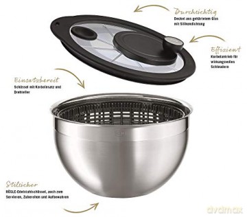 Rśsle - Salad Spinner with glass lid 24 cm