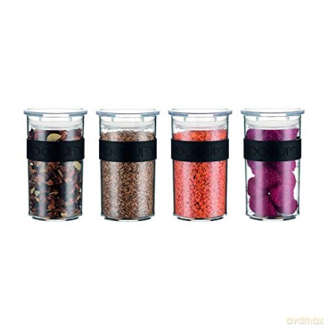 Bodum - PRESSO storage jar 0.25 l - 4 pcs Black