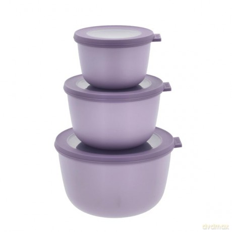 Mepal - Cirqula High Bowl Set of 3 - Vivid lilac