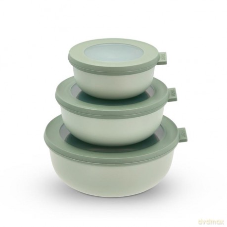 Mepal - Cirqula Low Bowl Set of 3 - Nordic Sage