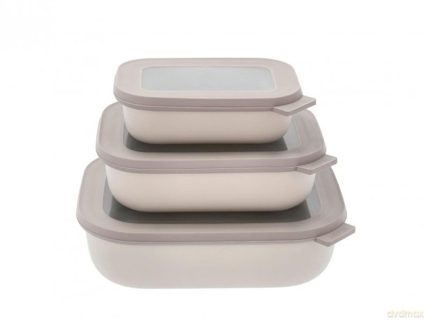 Mepal - Cirqula Low Rect Bowl Set - Nordic White (14598)
