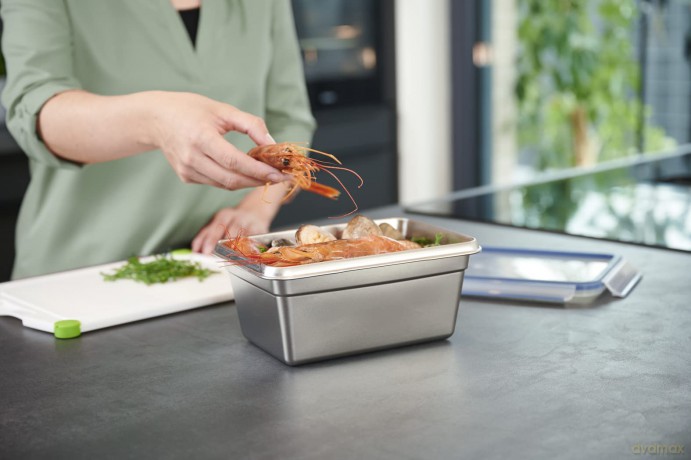 Tefal - MasterSeal Food container Rectangle 2,0 l - Stainless Steel