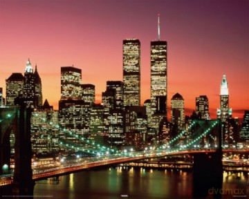 New York (Brooklyn Bridge Noc) [PLAKAT]