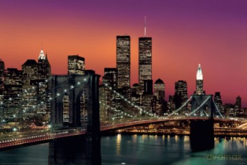New York (Brooklyn Bridge Nocą) [PLAKAT]