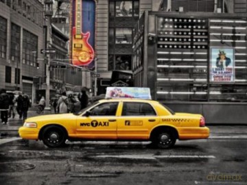 New York 7th Ave Taxi [PLAKAT]