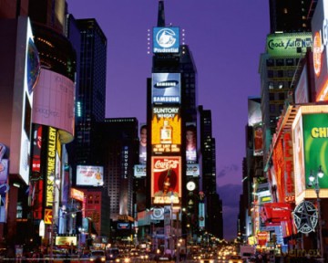 New York Times Square At Night [PLAKAT]