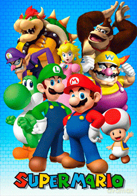 Nintendo Stars [PLAKAT] 3d - Reprodukcja Z Efektem 3d