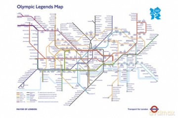 Olympic Legends Underground Map [PLAKAT]