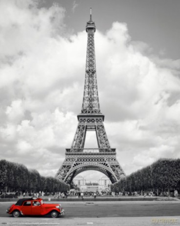 Paris Red Car [PLAKAT]