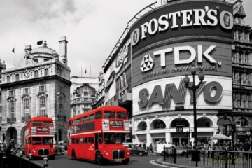 Piccadilly Circus (London Red Buses) [PLAKAT]