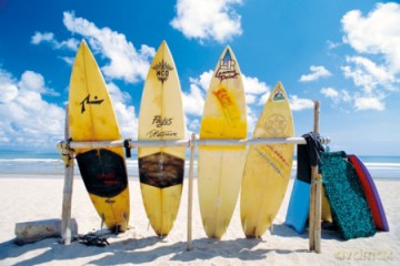 Plaża, Deski Surfingowe [PLAKAT]