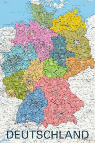 Polityczna Mapa Niemiec (2011) [PLAKAT]