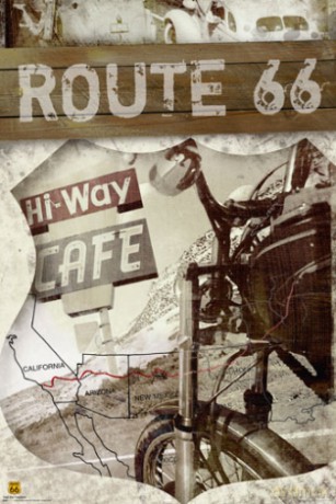 Route 66 (mapa) [PLAKAT]