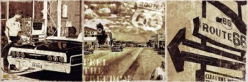 Route 66 Along The Road [PLAKAT]