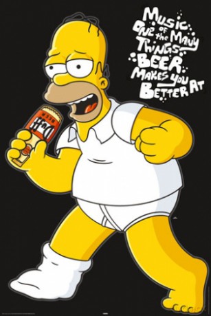 Simpsons - Homer Music [PLAKAT]