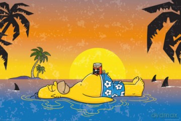 Simpsons Homer Shark [PLAKAT]