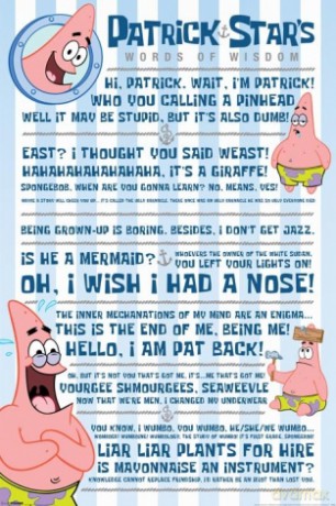Spongebob Squarepants - Patrick Quotes [PLAKAT]