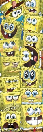 Spongebob, Pan Gąbka (Faces) [PLAKAT]