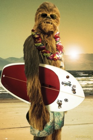 Star Wars Chewie Surf [PLAKAT]