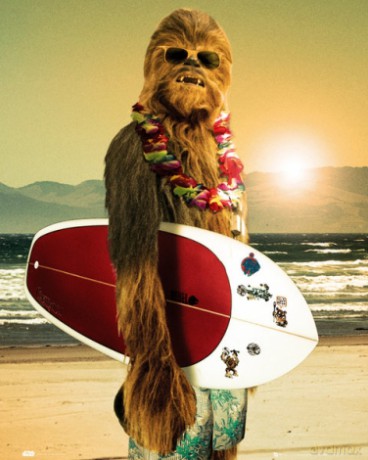 Star Wars Chewie Surf [PLAKAT]