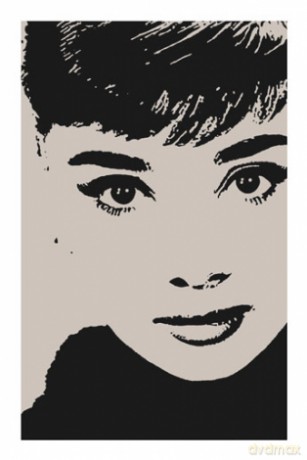 Stencil Audrey Hepburn [PLAKAT]