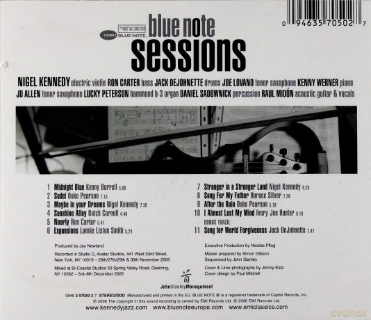 Nigel Kennedy: Blue Note Sessions [CD]