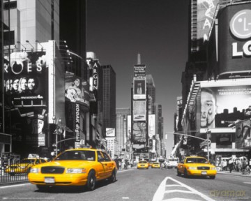 Times Square Yellow Cab [PLAKAT]