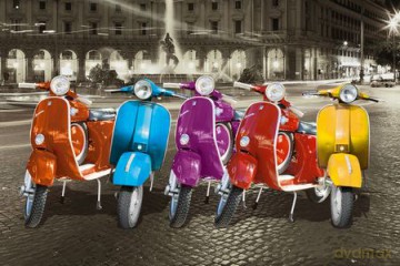 Vespas Rome [PLAKAT]
