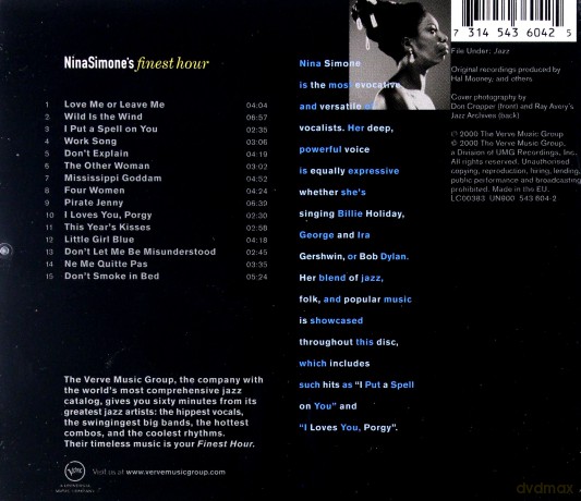Nina Simone: Finest Hour [CD]