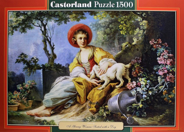 CASTOR 1500 Copy of: A Young Woman Seated with a Dog (Kobieta z psem) C-151219-2 [PUZZLE]