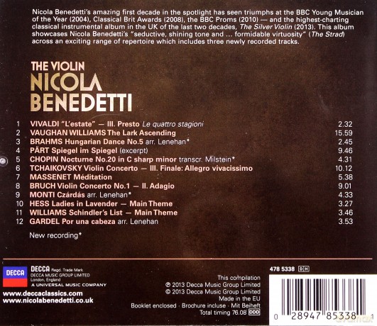 Nicola Benedetti: The Violin [CD]