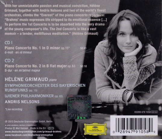 Helene Grimaud: Brahms Piano Concertos 1 &2 [2CD]