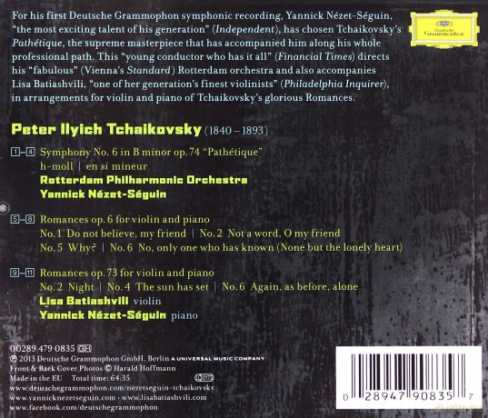 Yannick Nezet-Seguin: Tchaikovsky Symphony 6 [CD]