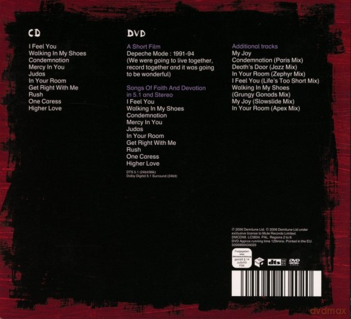 Depeche Mode: Songs Of Faith And Devotion [CD]+[DVD]