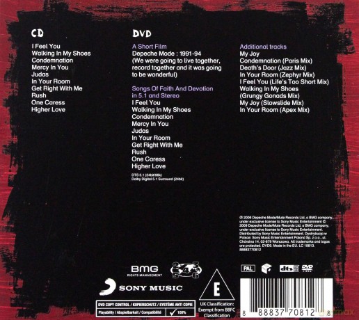 Depeche Mode: Songs Of Faith And Devotion [CD]+[DVD]