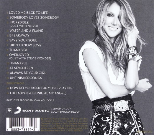 Celine Dion: Loved Me Back To Life (Deluxe) [CD]