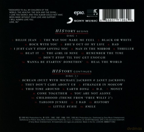 Michael Jackson: History - Past, Present And Future - Book I [2CD]