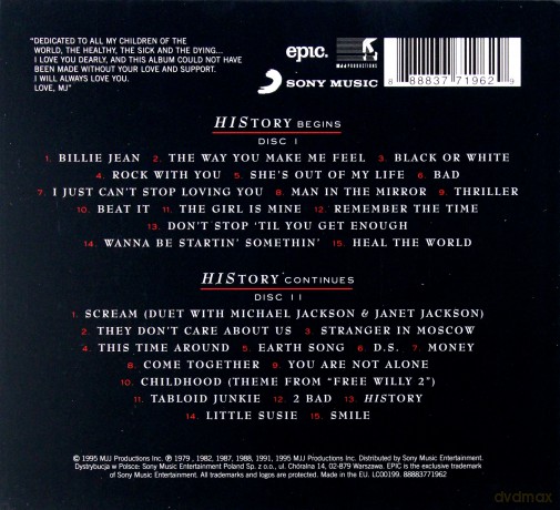 Michael Jackson: History - Past, Present And Future - Book I [2CD]