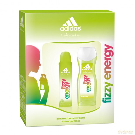 Zestaw Adidas Fizzy Energy Body Spray 150ml, Żel pod prysznic 250ml [PERFUMY]+[KOSMETYKI]
